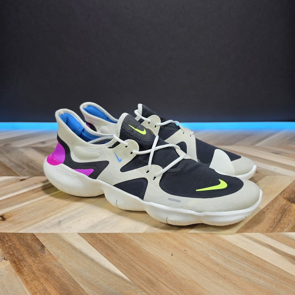 Nike Free RN 5.0 Men's 13 Summit White Volt Glow AQ1289-100 Running Shoes